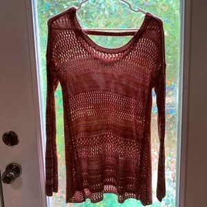 Pink rose sweater top